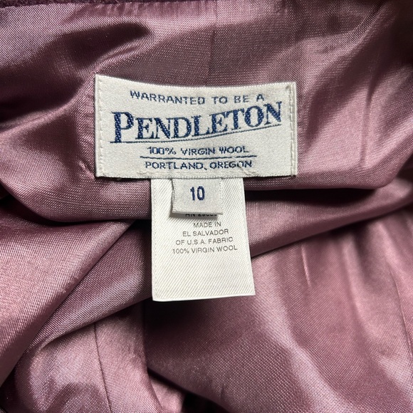 100% wool women’s Pendleton jacket blazer size 10 medium mauve business casual - Picture 5 of 7